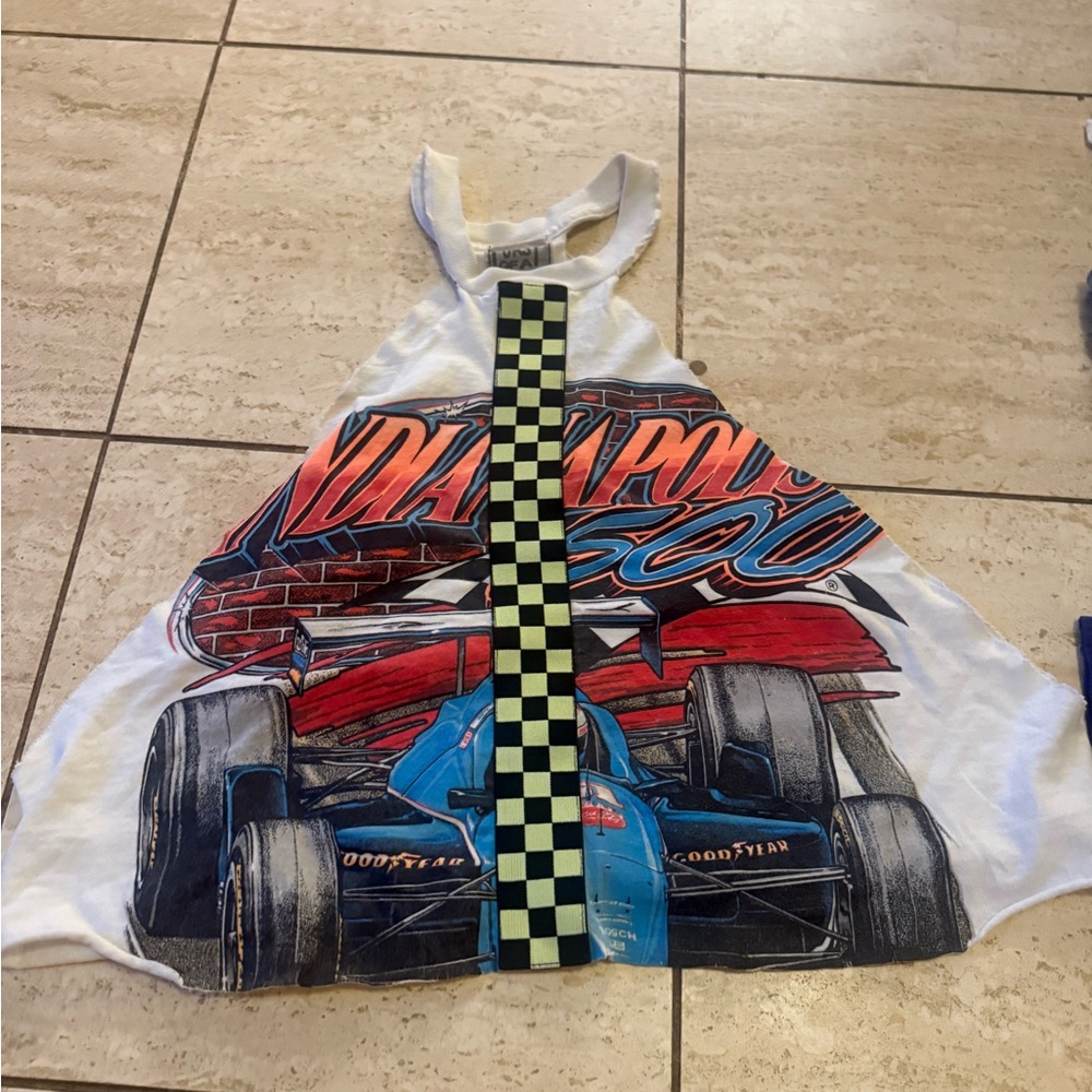 LF Racing Graphic Halter Top in Red and Blue